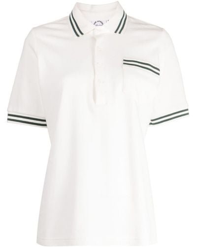 The Upside Hill Poloshirt mit gestreiften Rändern - Weiß