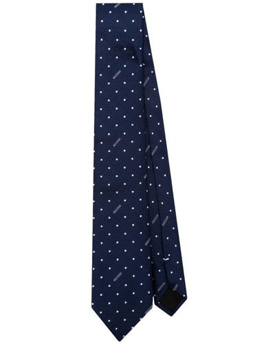 Moschino Patterned-jacquard Tie - Blue