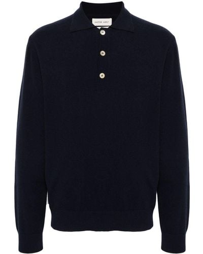 Another Aspect Another Polo Shirt 2.0 Wool Polo Shirt - Blue