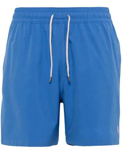 Polo Ralph Lauren Embroidered-logo Deck Shorts - ブルー
