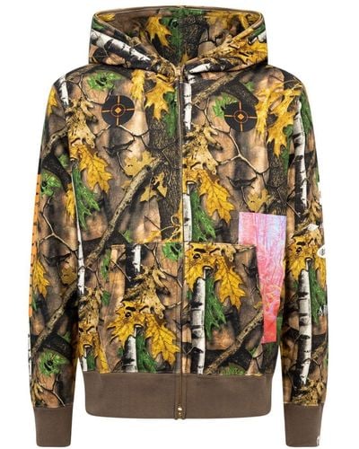 A Bathing Ape Forest Camo Wide ジップパーカー - ブラウン