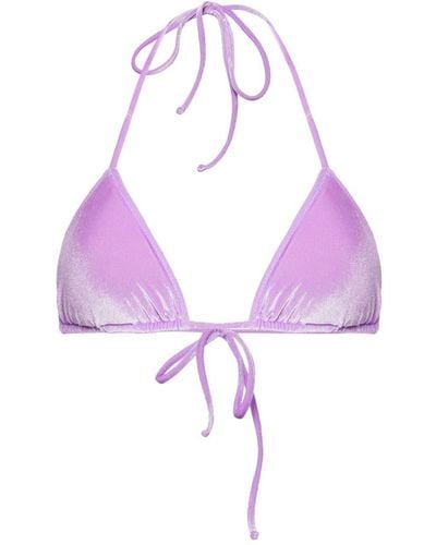 Mc2 Saint Barth Leah Velvet Bikini Top - ピンク