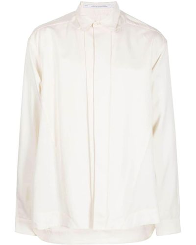 Julius Spread-collar Wool-blend Shirt - White