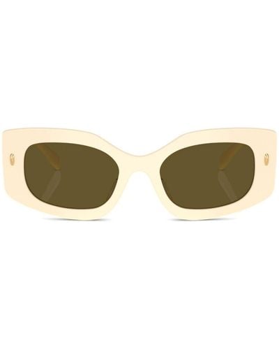 Tory Burch Miller Rectangle-frame Sunglasses - Natural