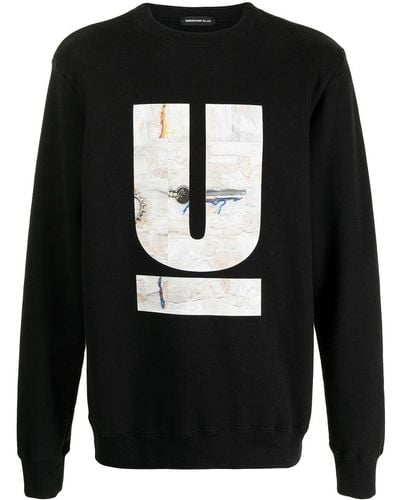 Undercover Sweatshirt mit Logo-Print - Schwarz