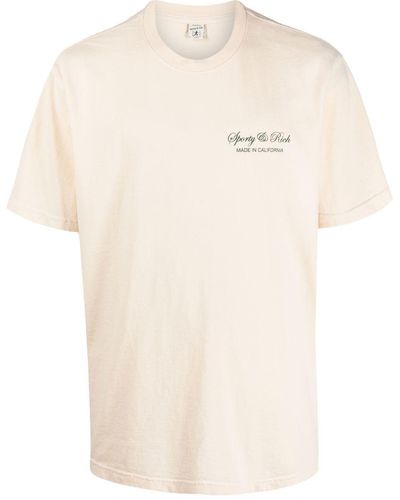 Sporty & Rich スローガン Tシャツ - ナチュラル