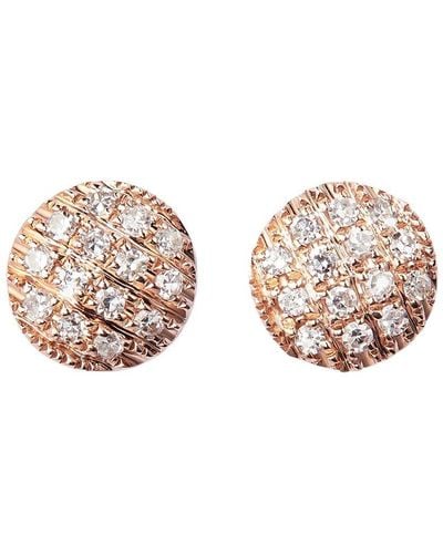 Dana Rebecca 14kt Rose Gold Lauren Joy Diamond Earrings - Pink