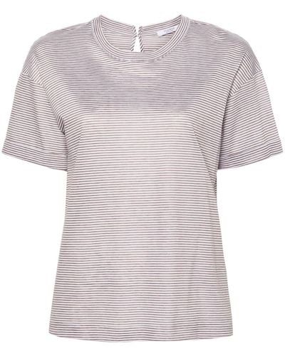 Peserico T-Shirt mit Streifendetail - Pink