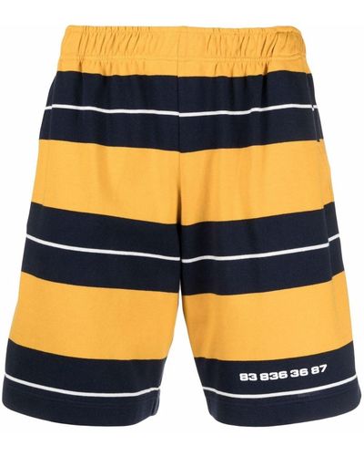 VTMNTS Striped Elasticated Shorts - Yellow
