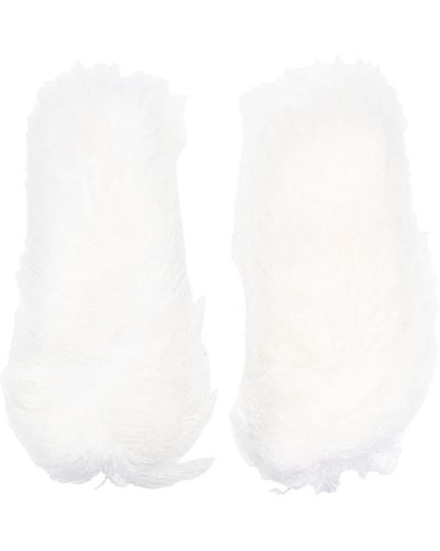Monot Shearling Slip-on Sleeves - White