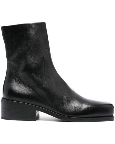 Marsèll Leather Ankle Boots - Black