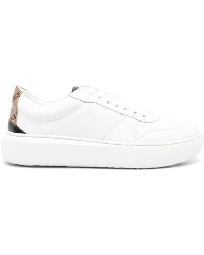 Herno Leather lace-up sneakers - Bianco