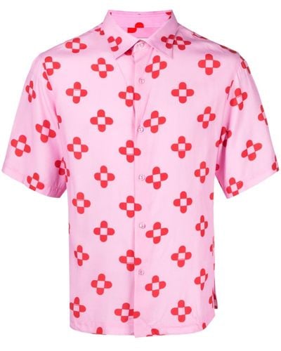 Sandro グラフィック ショートスリーブシャツ - ピンク