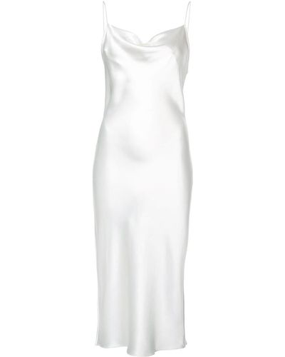 Fleur du Mal Camisole-Kleid mit Wasserfallausschnitt - Weiß