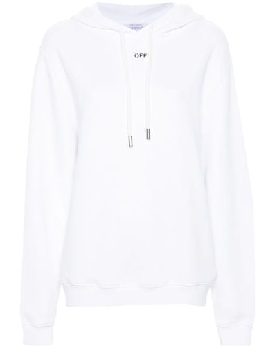 Off-White c/o Virgil Abloh Sudadera con capucha y logo - Blanco