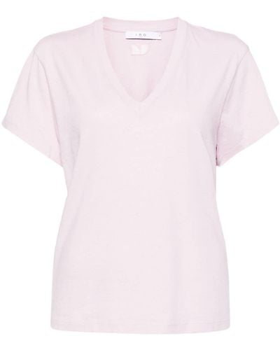 IRO Jolia V-neck T-shirt - Pink