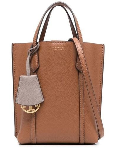 Tory Burch Pebbled-leather Tote Bag - Brown