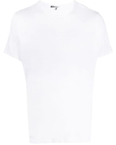 Isabel Marant Lockeres T-Shirt aus Leinen - Weiß