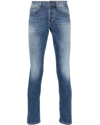 Dondup George Stonewashed Tapered Jeans - Blue