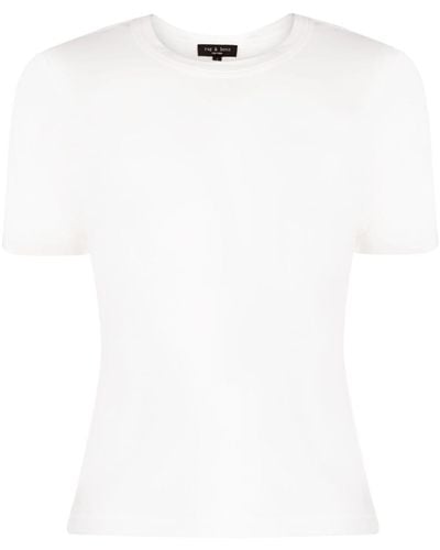 Rag & Bone Klassisches Langarmshirt - Weiß