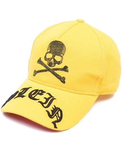 Philipp Plein Skull-print Detail Baseball Cap - Yellow