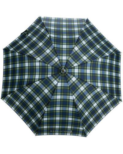 Mackintosh Heriot Whangee Handle Umbrella - Blue