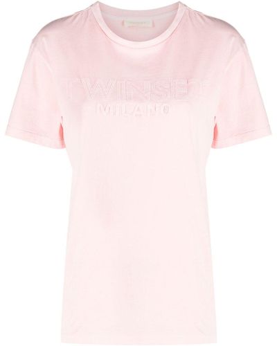 Twin Set ロゴ Tシャツ - ピンク