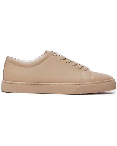 12 STOREEZ Lace-up Leather Sneakers - Brown