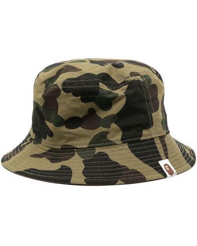 A Bathing Ape 1st Camo One Point バケットハット - グリーン