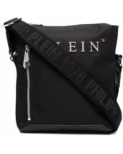 Philipp Plein Borsa messenger Iconic Plein con logo - Nero