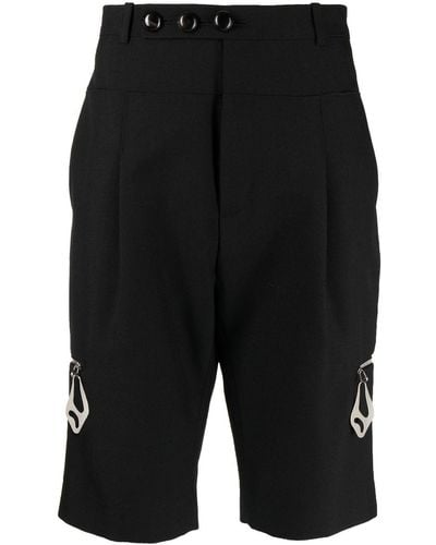 NAMACHEKO Shorts Met Ritsdetail - Zwart