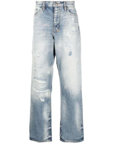 Ksubi Distressed High-waist Jeans - Blue