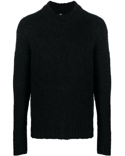 Thom Krom Contrasting Detail Wool-blend Jumper - Black