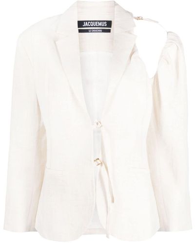 Jacquemus Asymmetrische Blazer - Wit