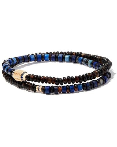 Luis Morais Bracelet Good Vibes serti de perles - Bleu
