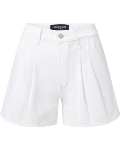Veronica Beard Simpson Pleated Shorts - White