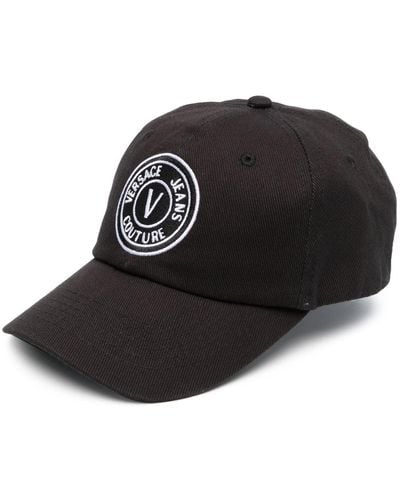 Versace Logo-embroidered Cotton Baseball Cap - Black