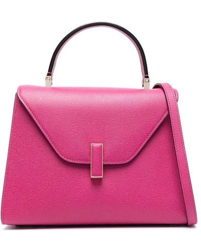 Valextra Iside Leather Tote Bag - Pink