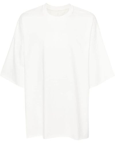 Rick Owens Ungesäumtes Tommy T-Shirt - Weiß