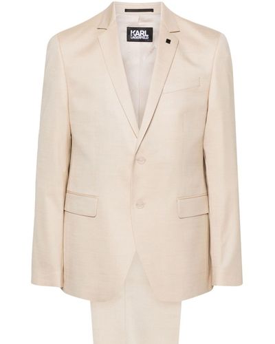 Karl Lagerfeld Costume à veste Drive à simple boutonnage - Neutre