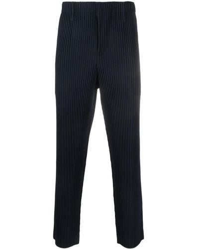 Homme Plissé Issey Miyake Pants With Logo - Blue