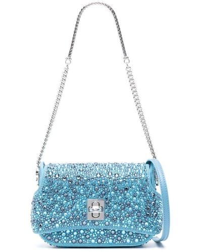 Ermanno Scervino Audrey Mini-Tasche mit Kristallen - Blau