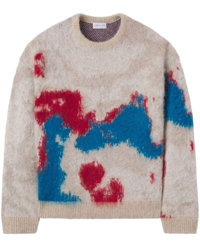 John Elliott Mohair Jacquard Knitted Sweater - Multicolour