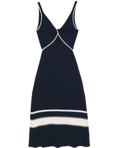 Ports 1961 Knitted Sleeveless Dress - Blauw
