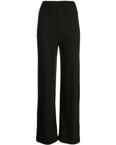 Barrie Straight-leg Knitted Trousers - Black