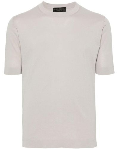 Dell'Oglio T-Shirt mit Rundhalsausschnitt - Weiß