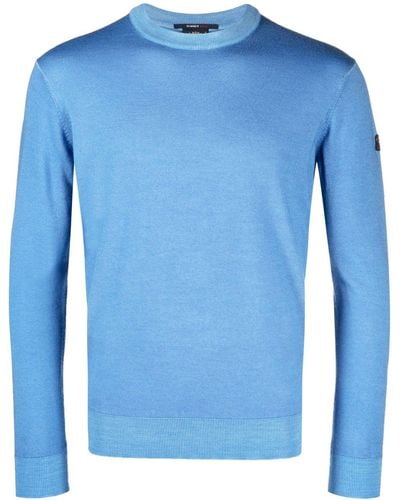 Paul & Shark Logo-patch Knitted Sweater - Blue