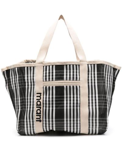 Isabel Marant Darwen Gestreepte Shopper - Zwart