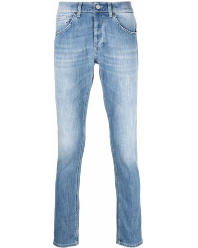 Dondup Schmale Jeans mit Stone-Wash-Effekt - Blau