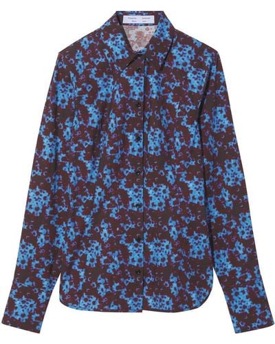 Proenza Schouler Sunflower Cotton Shirt - Blue
